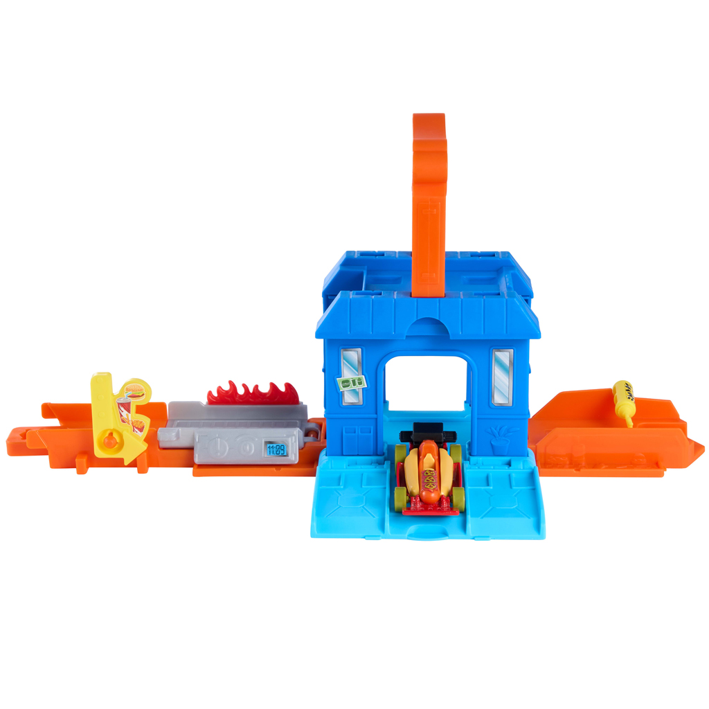 Hot Wheels: City Dine & Go restauracja samochodowa zestaw torów podstawowych – Mattel zdjęcie 2