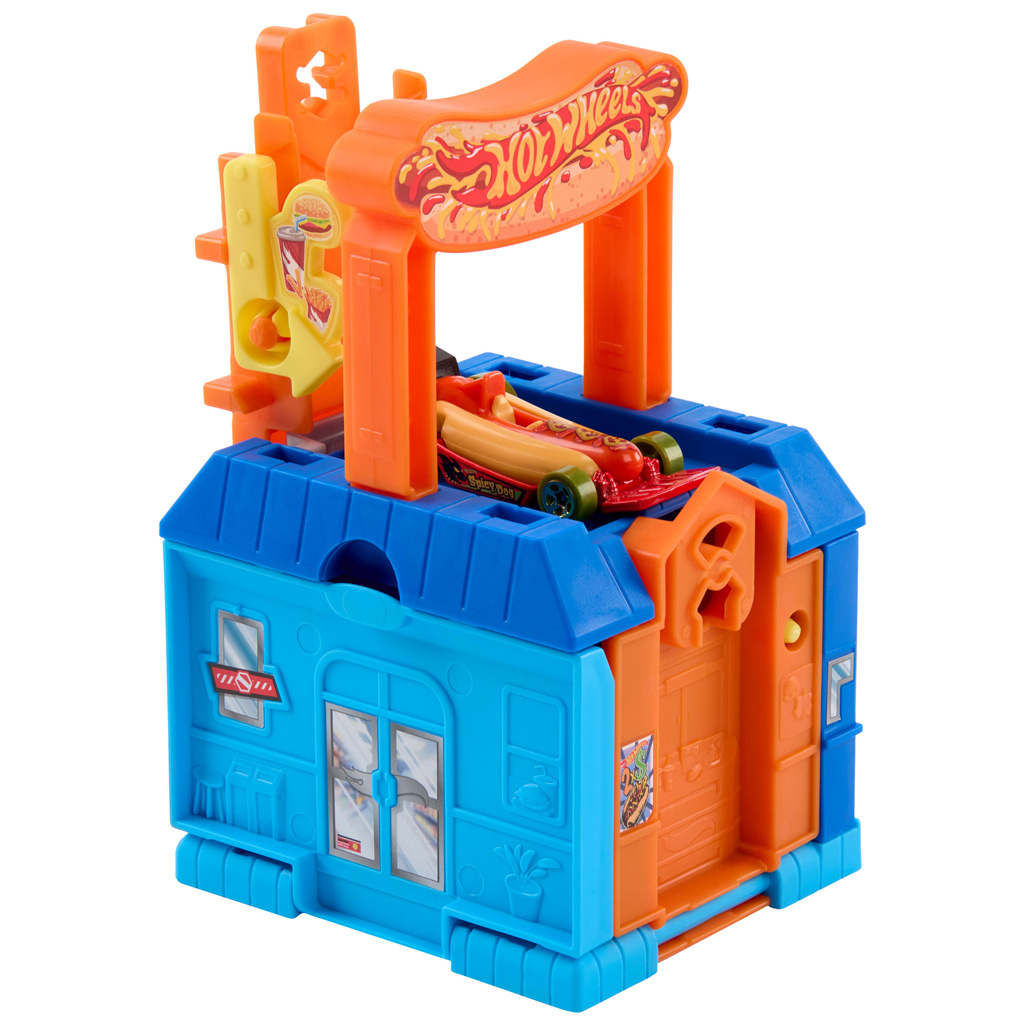 Hot Wheels: City Dine & Go restauracja samochodowa zestaw torów podstawowych – Mattel zdjęcie 3