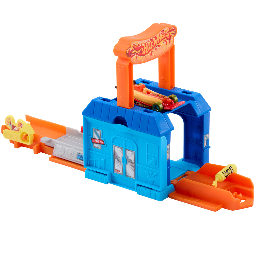Hot Wheels: City Dine & Go restauracja samochodowa zestaw torów podstawowych – Mattel zdjęcie 5