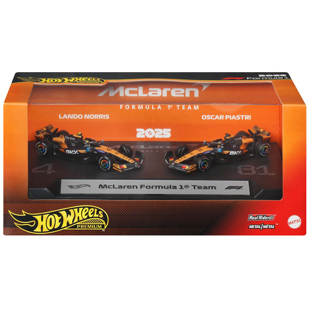 Hot Wheels F1 Mały Samochód 2-pak - McLaren: Norris + Piastri - Mattel zdjęcie 1