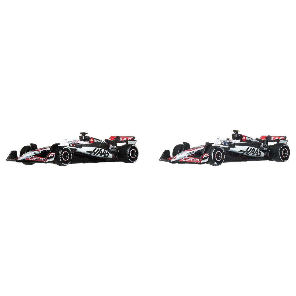 Hot Wheels F1 Samochód Zabawka 2-pak - Haas: Ocon + Bearman - Mattel zdjęcie 2
