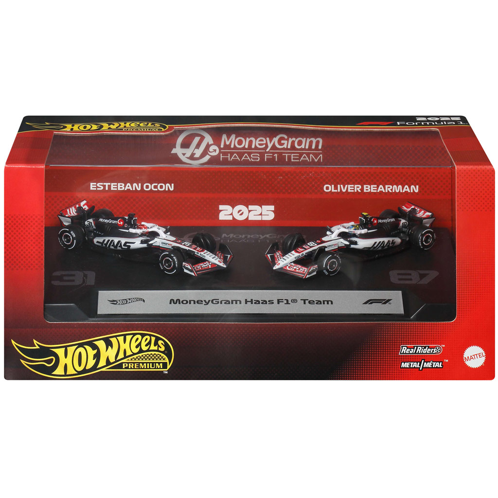 Hot Wheels F1 Samochód Zabawka 2-pak - Haas: Ocon + Bearman - Mattel zdjęcie 1