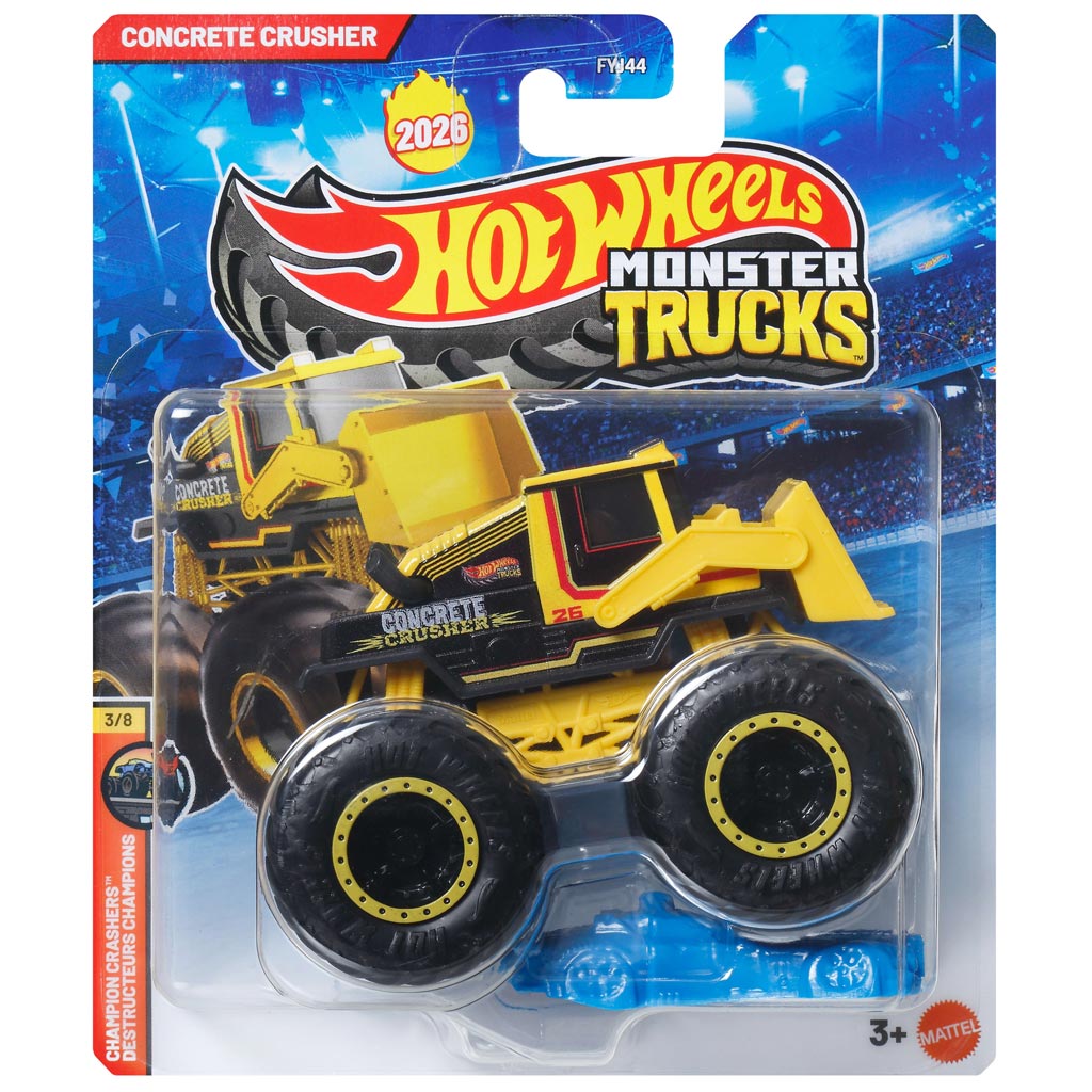 Hot Wheels Monster Trucks: Betoniarka mały samochód 1/64 – Mattel zdjęcie 1