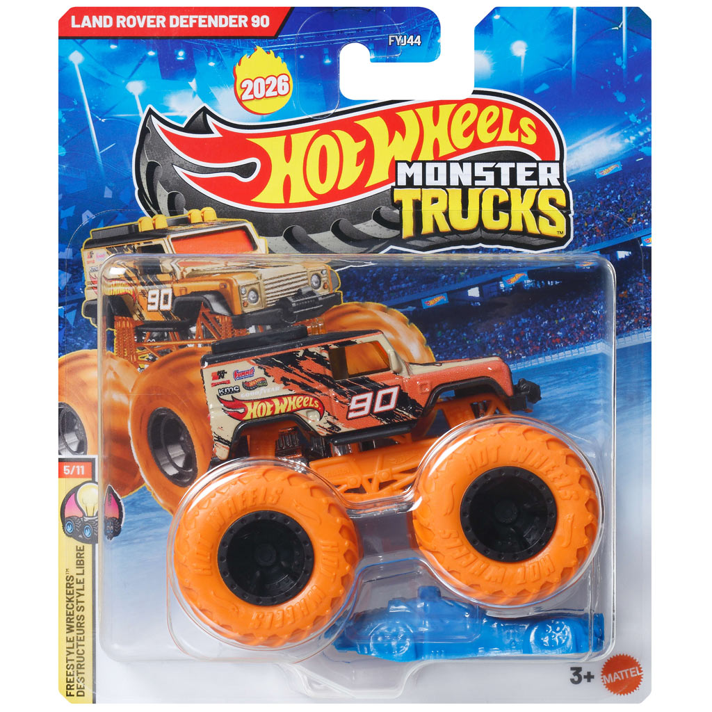 Hot Wheels Monster Trucks: Land Rover Defender samochód 1/64 – Mattel zdjęcie 1