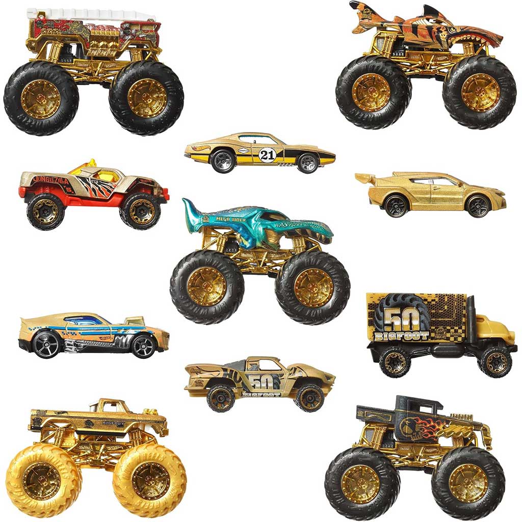 Hot Wheels Monster Trucks: Mistrzowski zestaw małych samochodów 11szt - Mattel zdjęcie 3