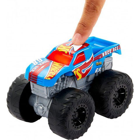 Hot Wheels Monster Trucks Race Ace pojazd z światłami i dźwiękami 1/43 - Mattel zdjęcie 3