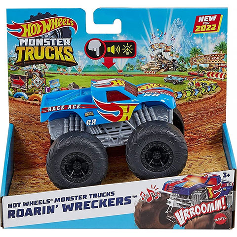 Hot Wheels Monster Trucks Race Ace pojazd z światłami i dźwiękami 1/43 - Mattel zdjęcie 1
