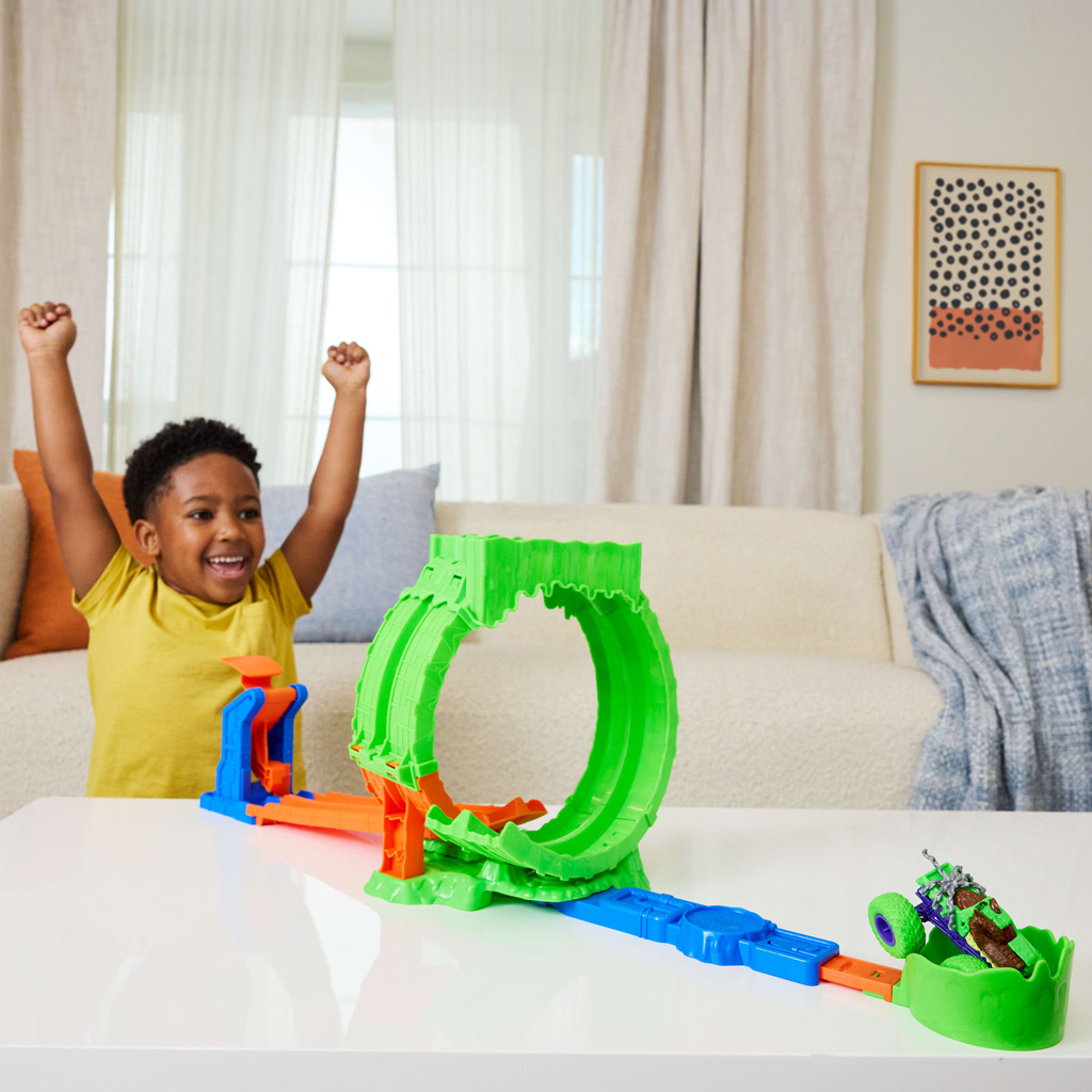 Hot Wheels Monster Trucks Slimehurok tor wyścigowy – Mattel zdjęcie 3