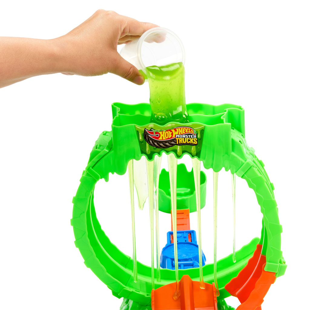 Hot Wheels Monster Trucks Slimehurok tor wyścigowy – Mattel zdjęcie 5