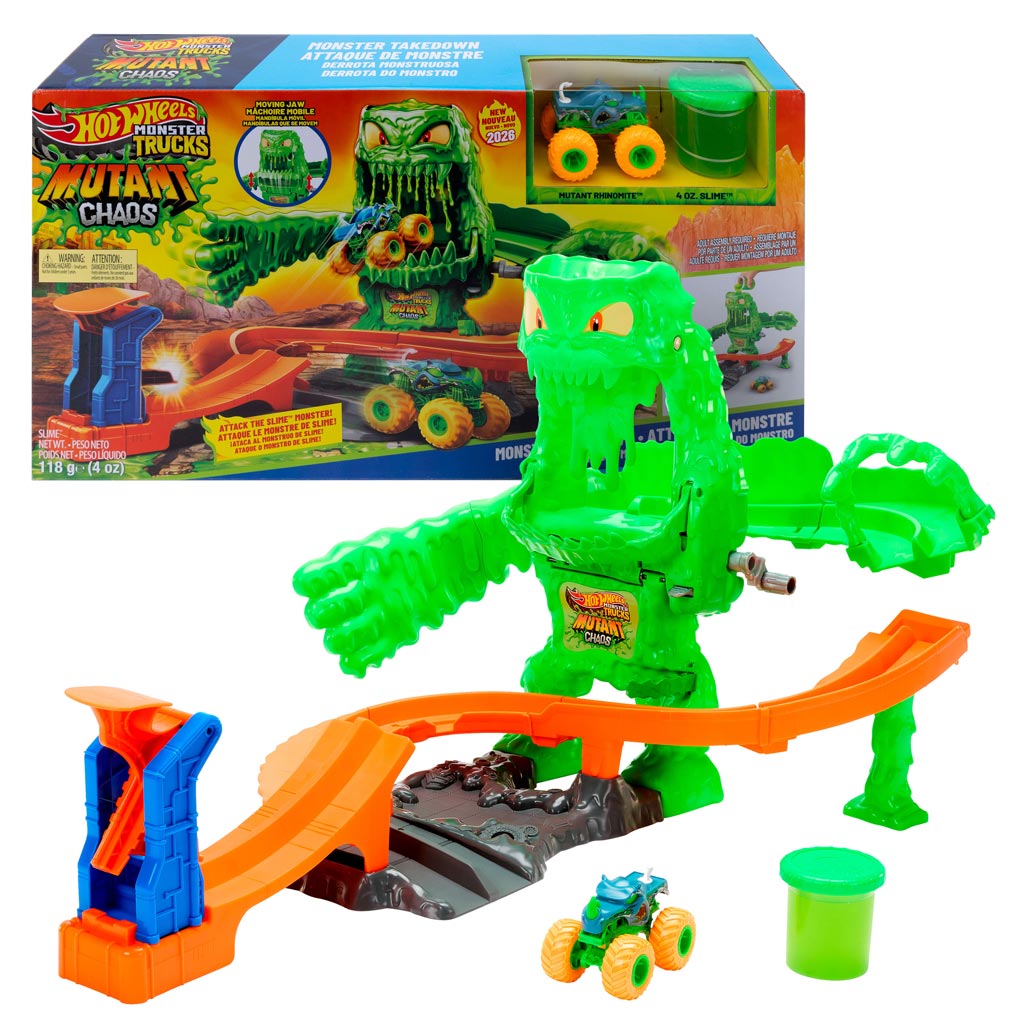 Hot Wheels Monster Trucks Slimeszörny Chaos Tor - Mattel zdjęcie 1