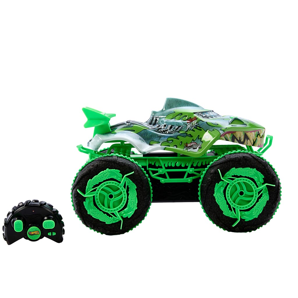 Hot Wheels Monster Trucks Zdalnie Sterowany Pojazd Amfibijny Great Bite 1/15 - Mattel zdjęcie 6