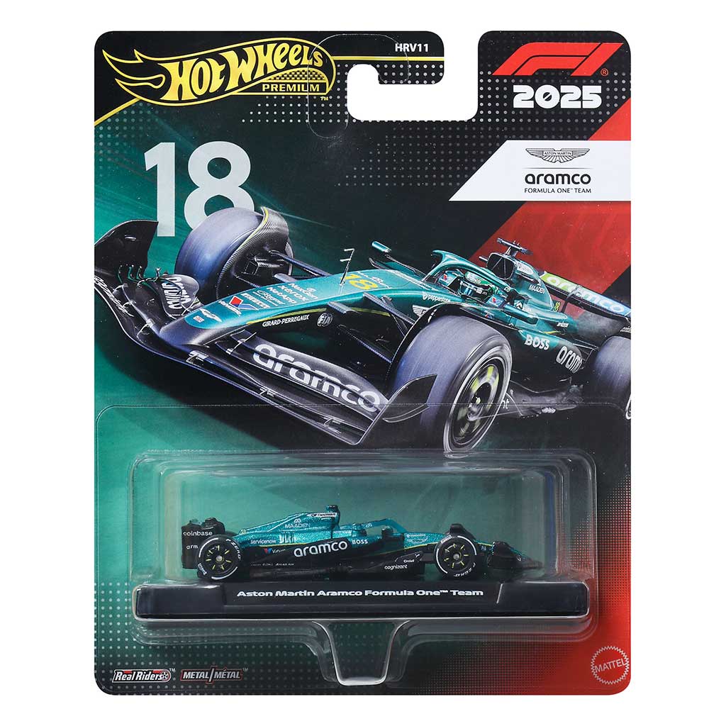 Hot Wheels Premium: Lance Stroll Aston Martin #18 Formula 1 samochód 1/64 - Mattel zdjęcie 1