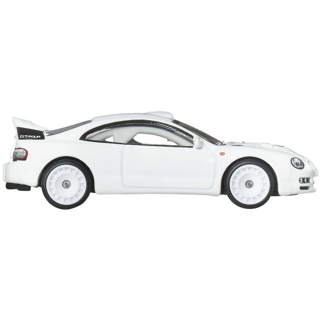 Hot Wheels: Premium Toyota ’90s JDM zestaw kolekcjonerskich samochodzików – Supra, Celica GT-Four, MR2 TRD i Sakura Sprinter, 1/64 - Mattel zdjęcie 3