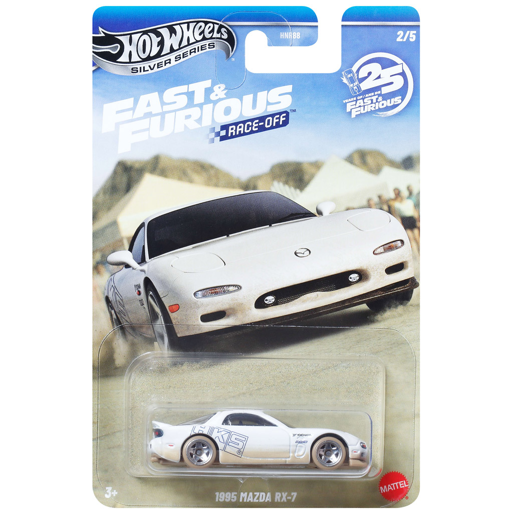 Hot Wheels Silver Series: Szybcy i wściekli 1995 Mazda RX-7 samochodzik 1/64 - Mattel zdjęcie 1