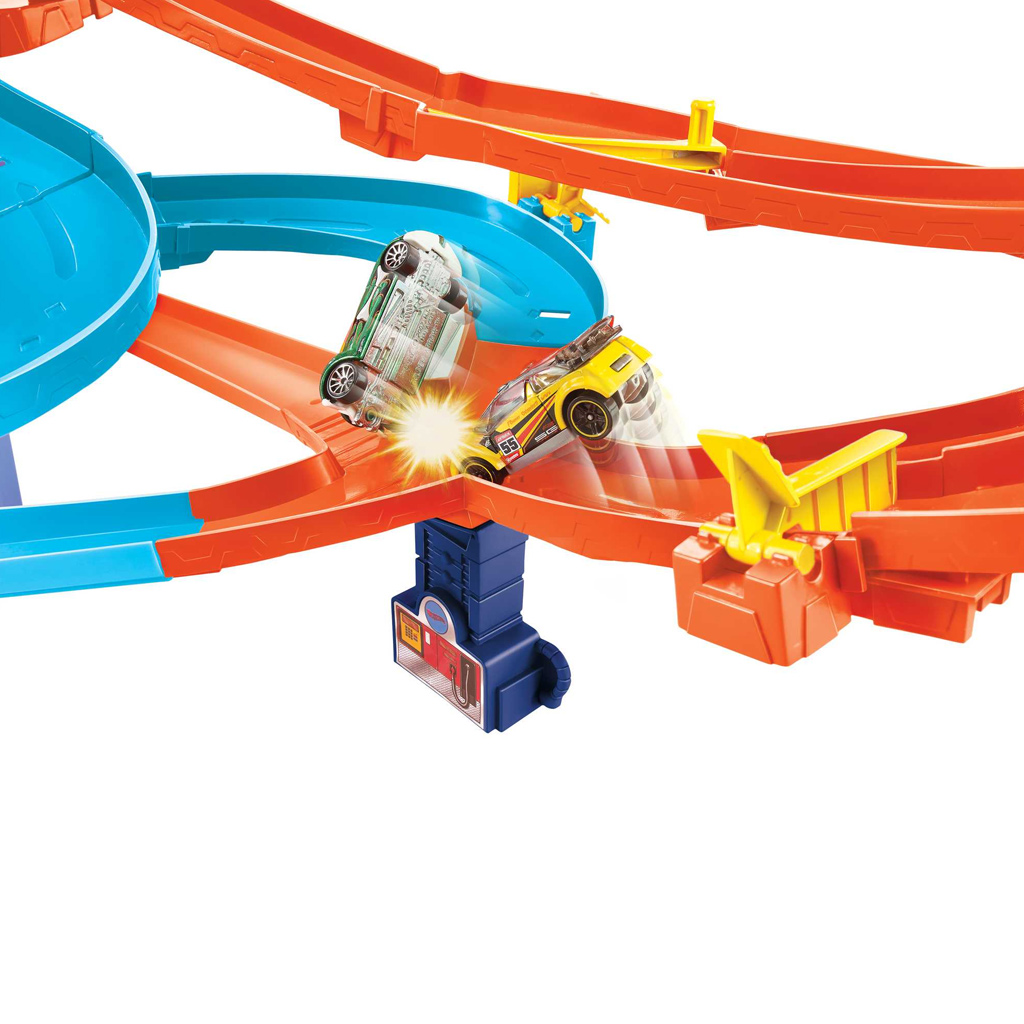 Hot Wheels: Super Spirala tor wyścigowy z 5 małymi samochodami - Mattel zdjęcie 3