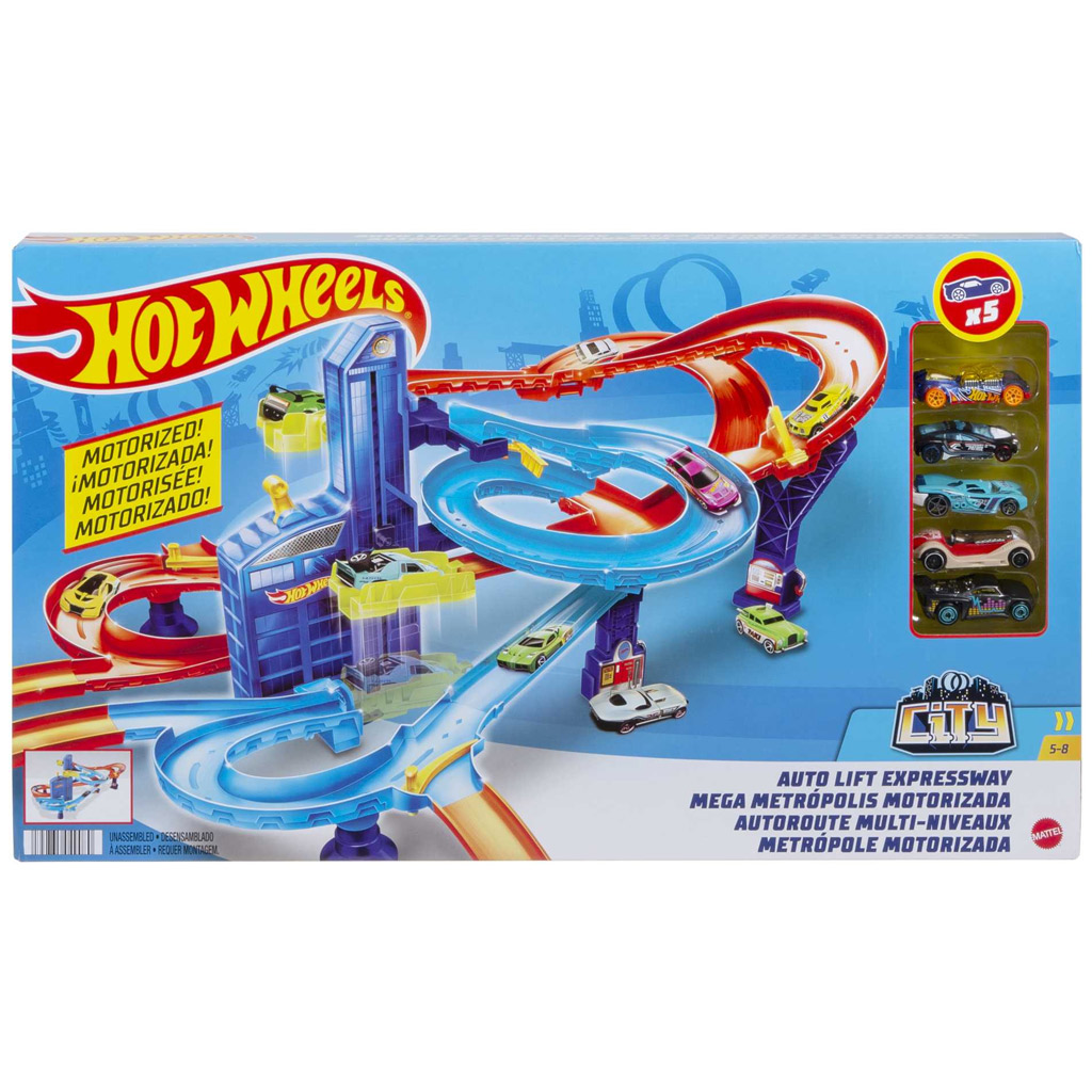 Hot Wheels: Super Spirala tor wyścigowy z 5 małymi samochodami - Mattel zdjęcie 1