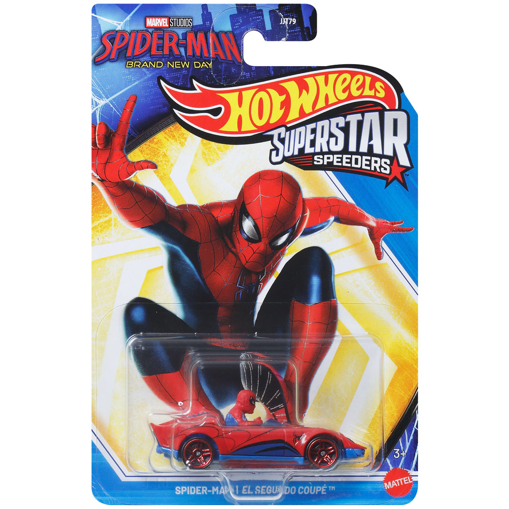 Hot Wheels: Superstar Speeders Spider-Man El Segundo Coupé mały samochód 1/64 - Mattel zdjęcie 1
