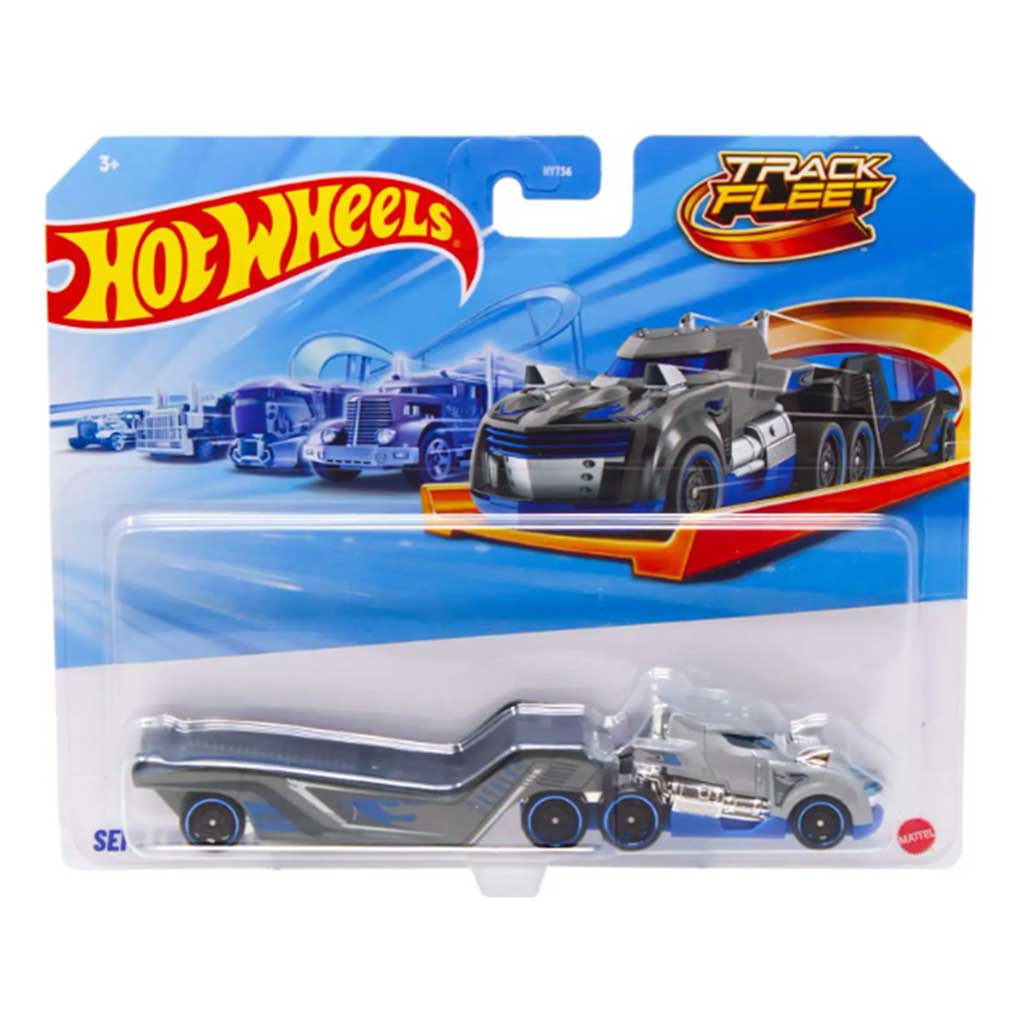 Hot Wheels: Szary samochód dostawczy Semi Twin Mill 1/64 – Mattel zdjęcie 1