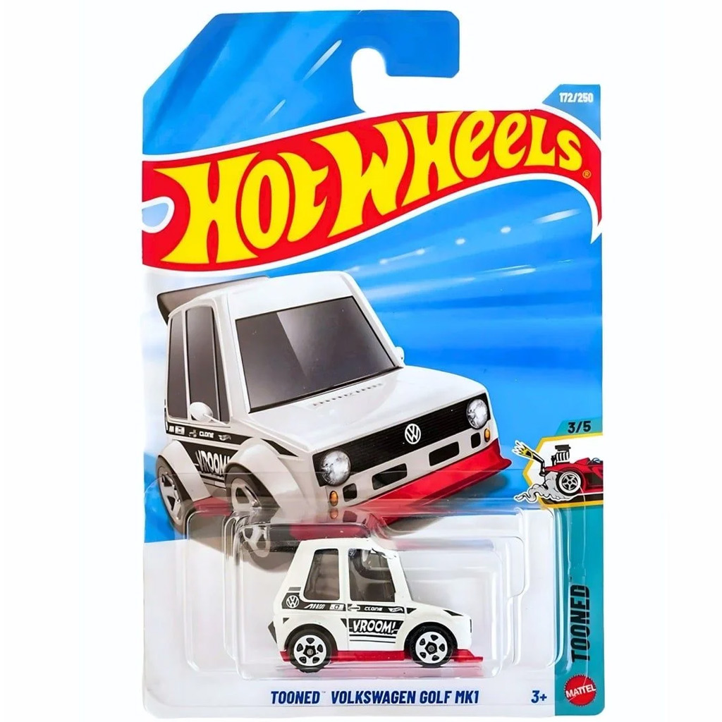 Hot Wheels: Tooned Volkswagen Golf MK1 samochód 1/64 - Mattel zdjęcie 1