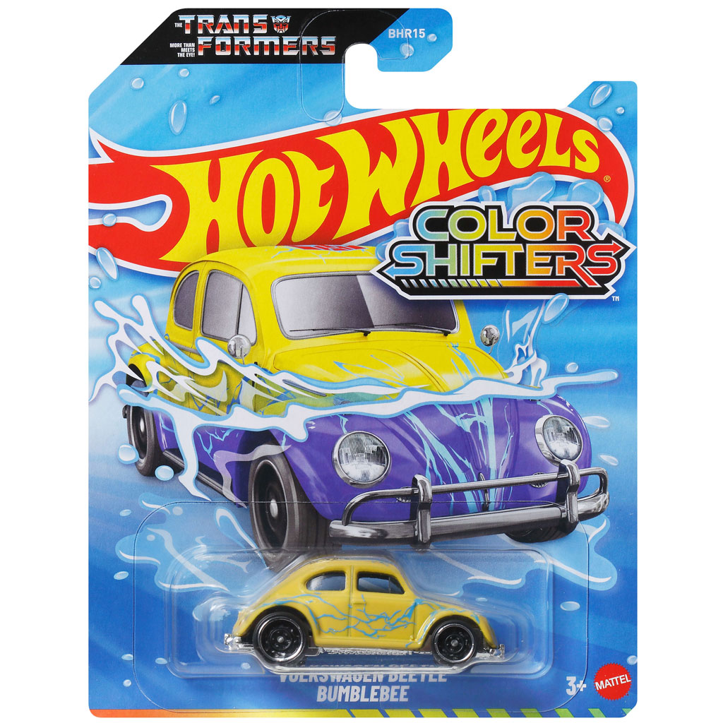 Hot Wheels: Transformers Volkswagen Beetle Bumblebee samochód zmieniający kolor 1/64 - Mattel zdjęcie 1