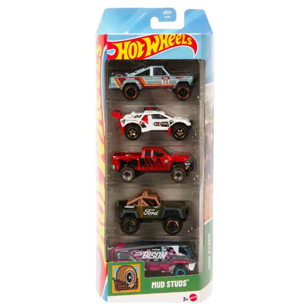 Hot Wheels: Zestaw małych samochodów Mud Studs 5szt - Mattel zdjęcie 1