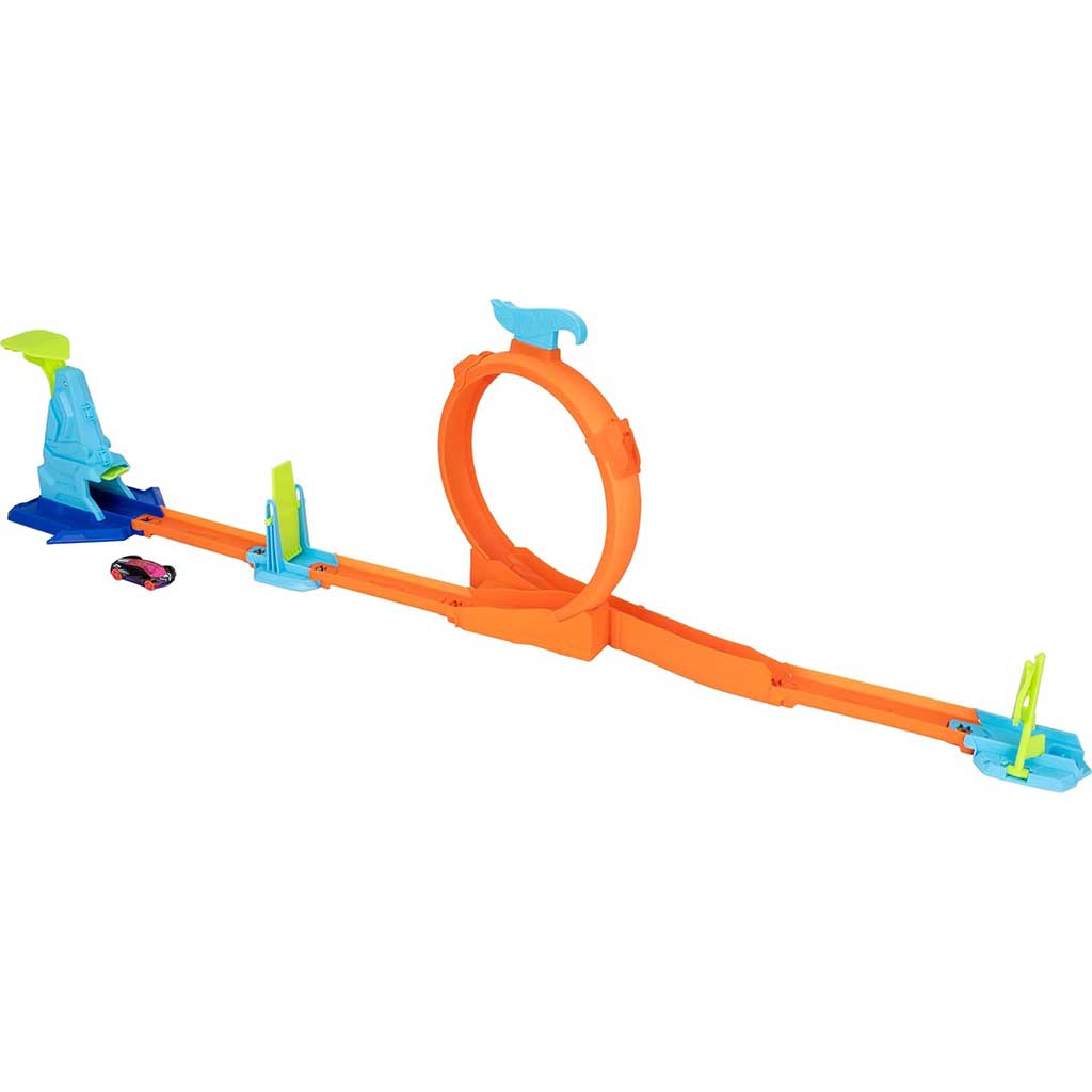 Hot Wheels: Zestaw startowy kaskadera - Zestaw do gry Loop Flag Finish - Mattel zdjęcie 2