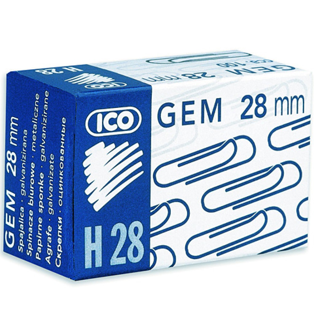 ICO: H28 Spinacze 28mm 100szt. zdjęcie 1