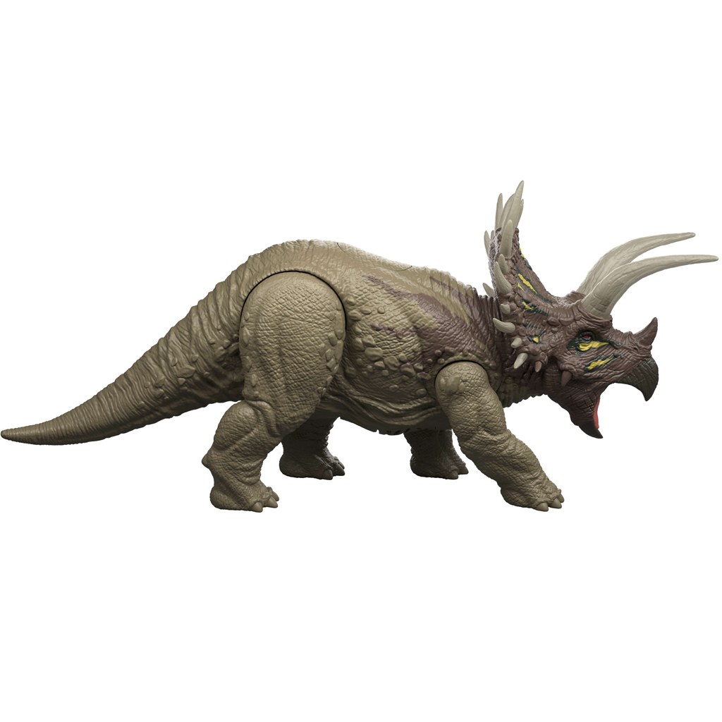 Jurassic World: Dino atakujący Triceratops z dźwiękiem i światłem – Mattel zdjęcie 2