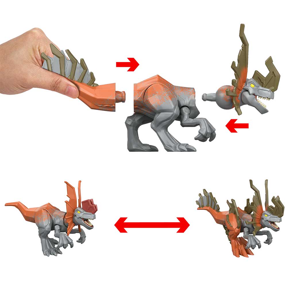 Jurassic World: Mayhem Mix-Ups DIY Mutant Dino Dilophosaurus - Mattel zdjęcie 3
