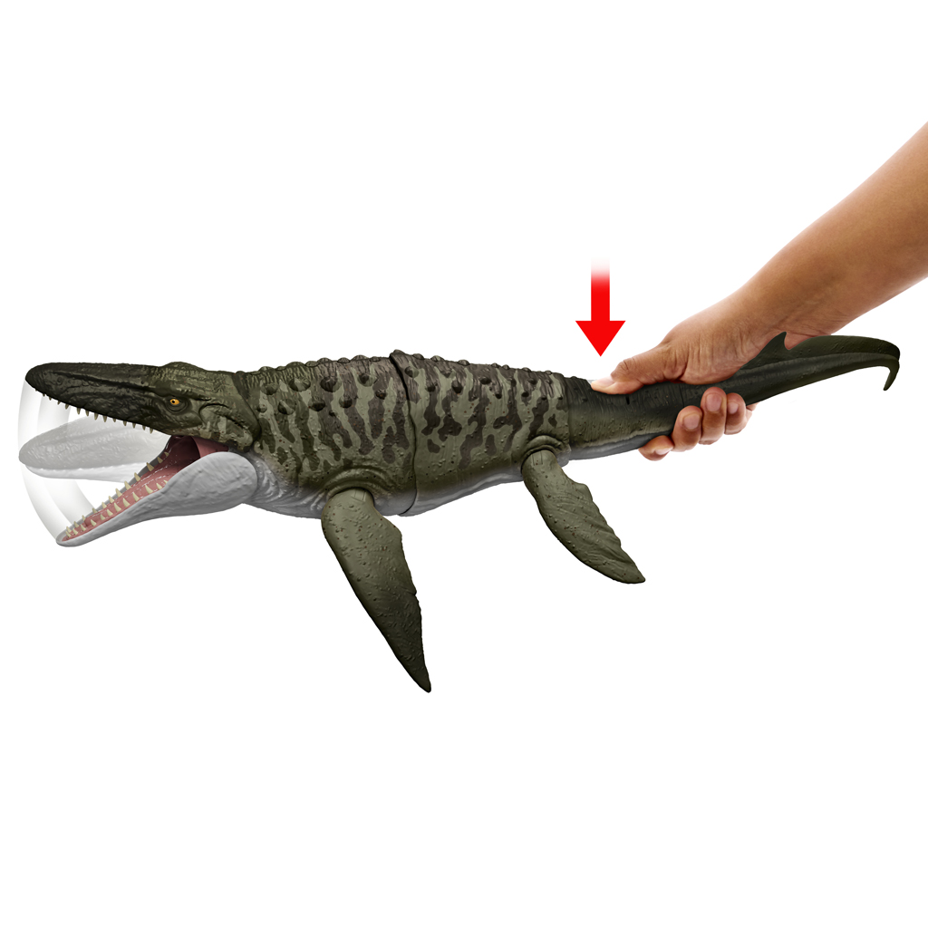 Jurassic World: Odrodzenie – Figura Mosasaurus Bite 'N Blast - Mattel zdjęcie 4