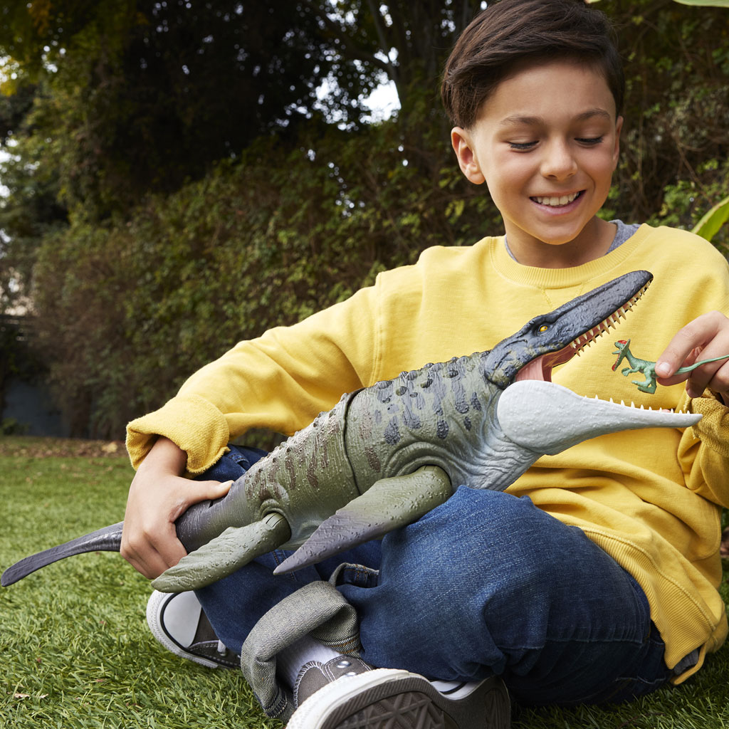 Jurassic World: Odrodzenie – Figura Mosasaurus Bite 'N Blast - Mattel zdjęcie 5