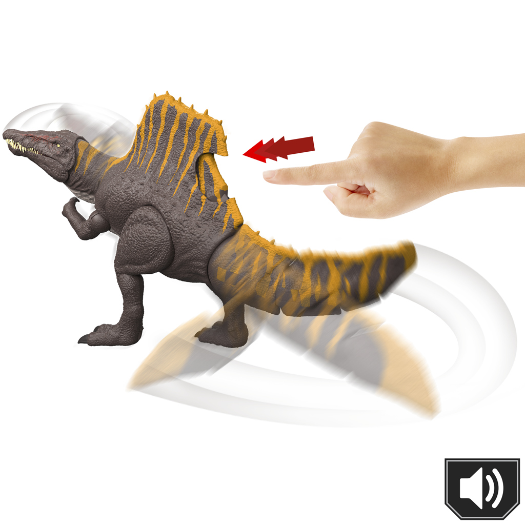 Jurassic World: Odrodzenie Tail Thrasher Spinosaurus kolosalna figura dinozaura - Mattel zdjęcie 2