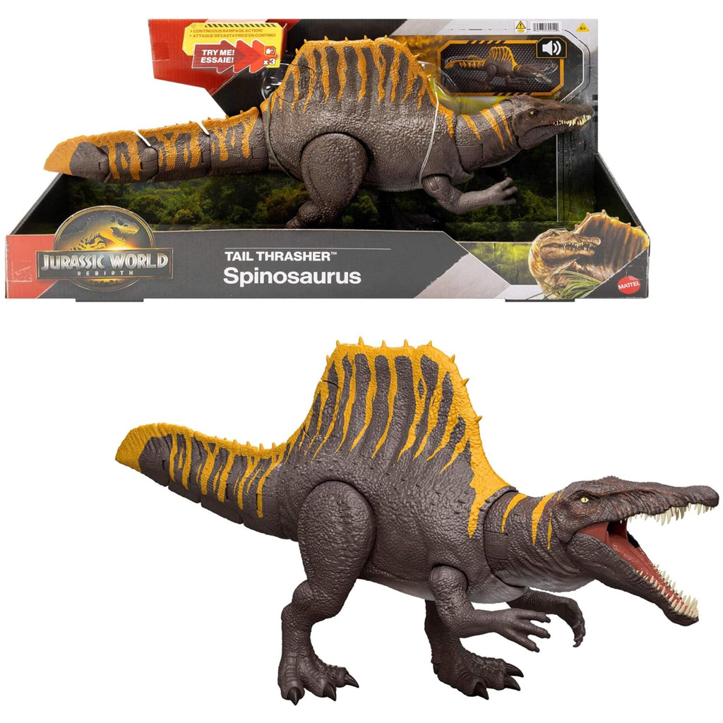 Jurassic World: Odrodzenie Tail Thrasher Spinosaurus kolosalna figura dinozaura - Mattel zdjęcie 1