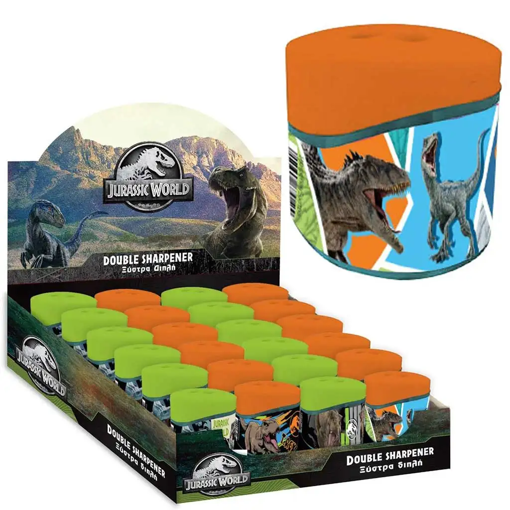 Jurassic World: Temperówka z dwoma otworami Velociraptor 1szt zdjęcie 1