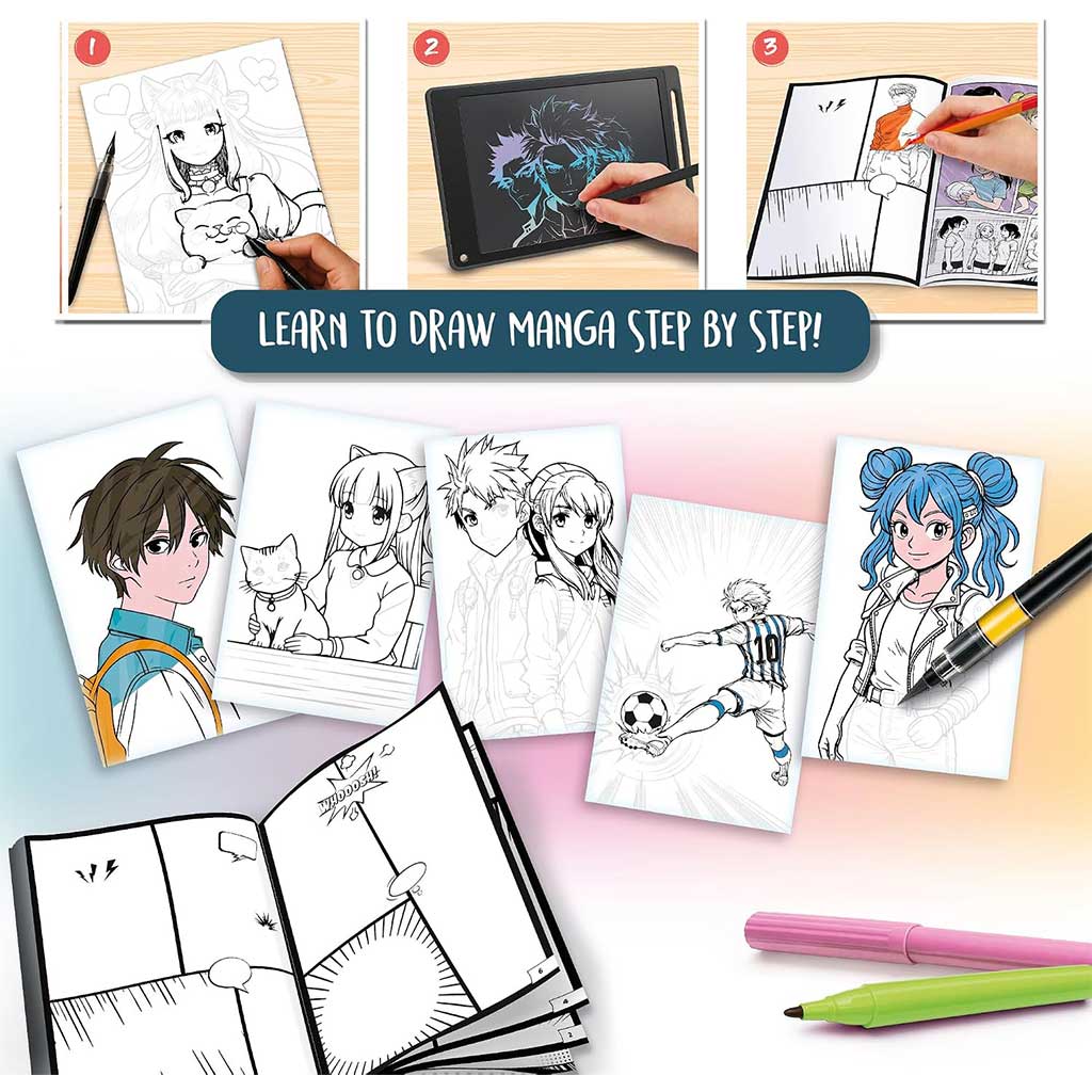 Kids Art: Manga Academy kreatywne kolorowanki - Lisciani zdjęcie 3