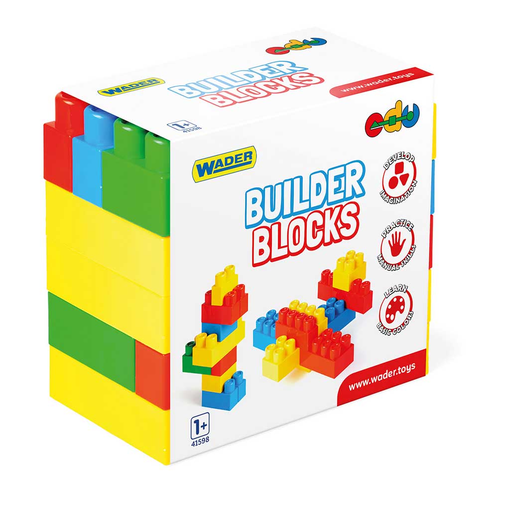 Klocki Budownicze 45 sztuk kolorowy zestaw klocków - Wader zdjęcie 1