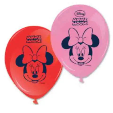 Zestaw 8 kolorowych balonów z Minnie Mouse zdjęcie 1
