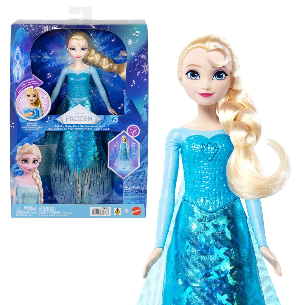 Kraina Lodu - Śpiewająca lalka Elsa z efektami świetlnymi - Mattel zdjęcie 1