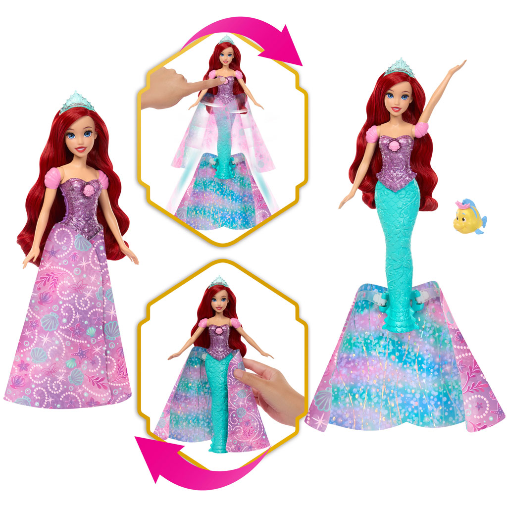 Księżniczki Disneya - Magiczna Przemiana Ariel - Mattel zdjęcie 3