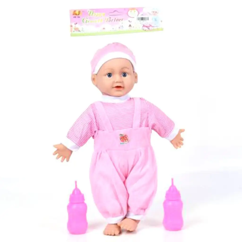 Lalka z materiału do karmienia z akcesoriami, efektami dźwiękowymi 21cm zdjęcie 1