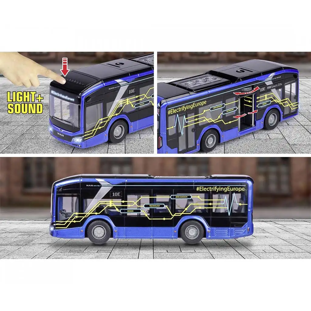 Majorette: Autobus MAN Lion's City 10E z dźwiękiem i światłem - Simba Toys zdjęcie 3