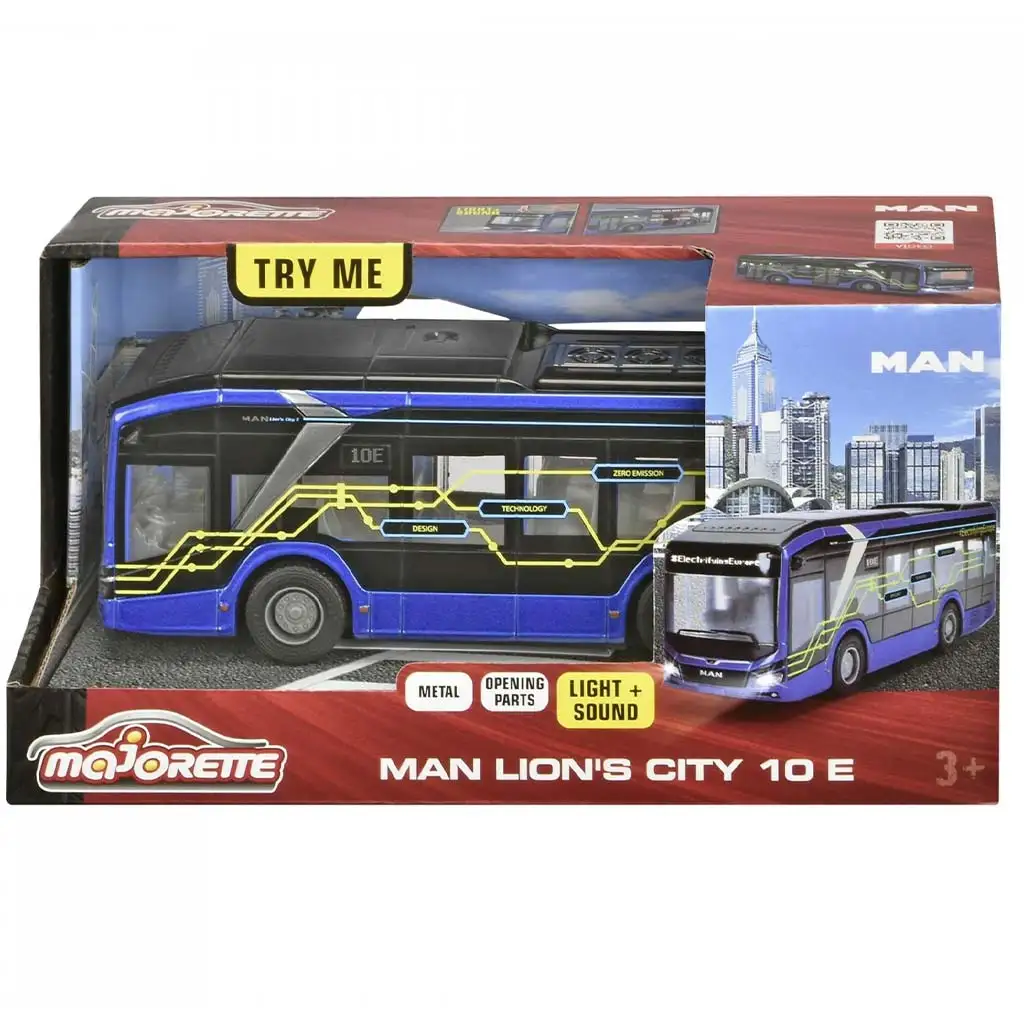 Majorette: Autobus MAN Lion's City 10E z dźwiękiem i światłem - Simba Toys zdjęcie 1