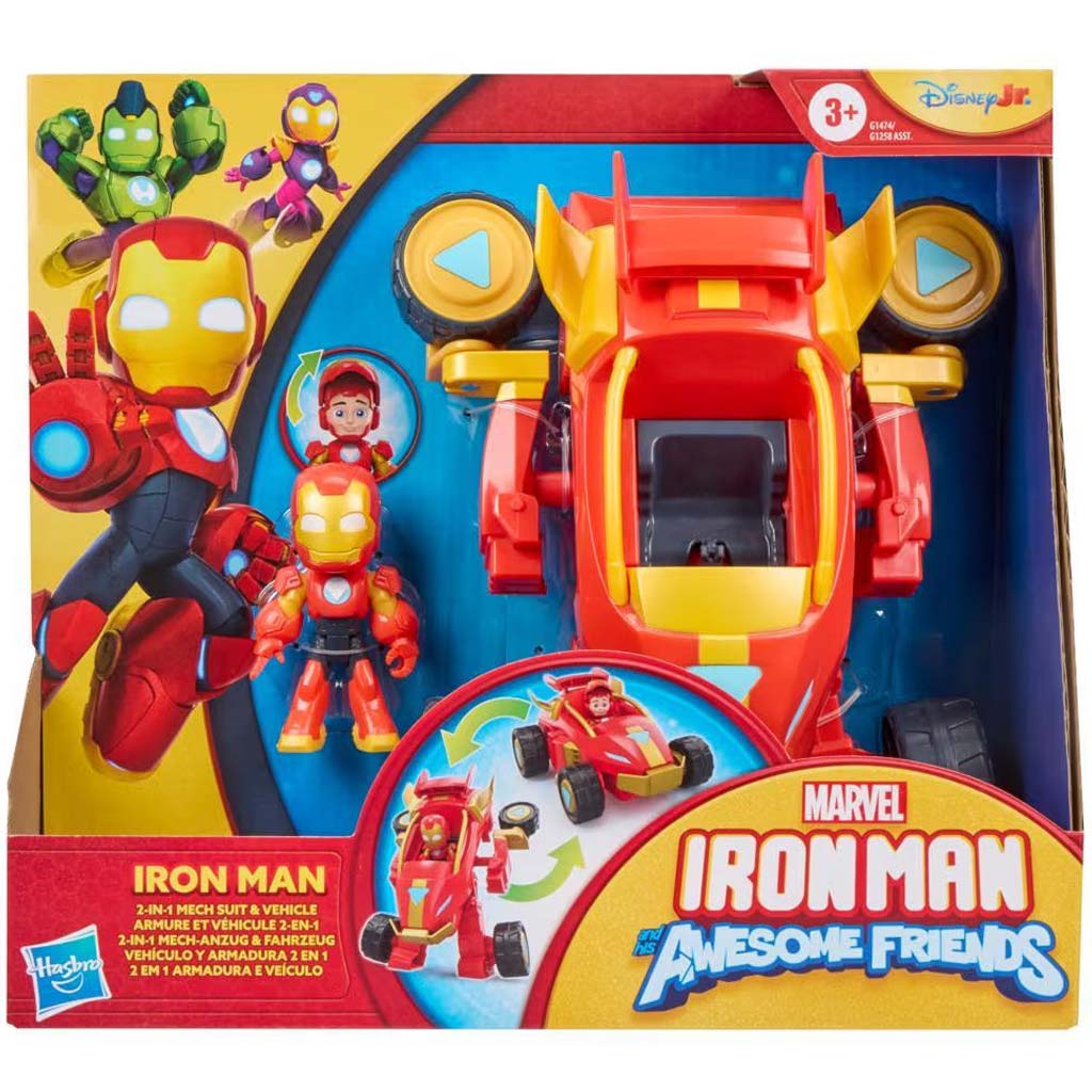 Marvel: Iron Man 2 w 1 Mech Iron Man samochód i zestaw figurek - Hasbro zdjęcie 1