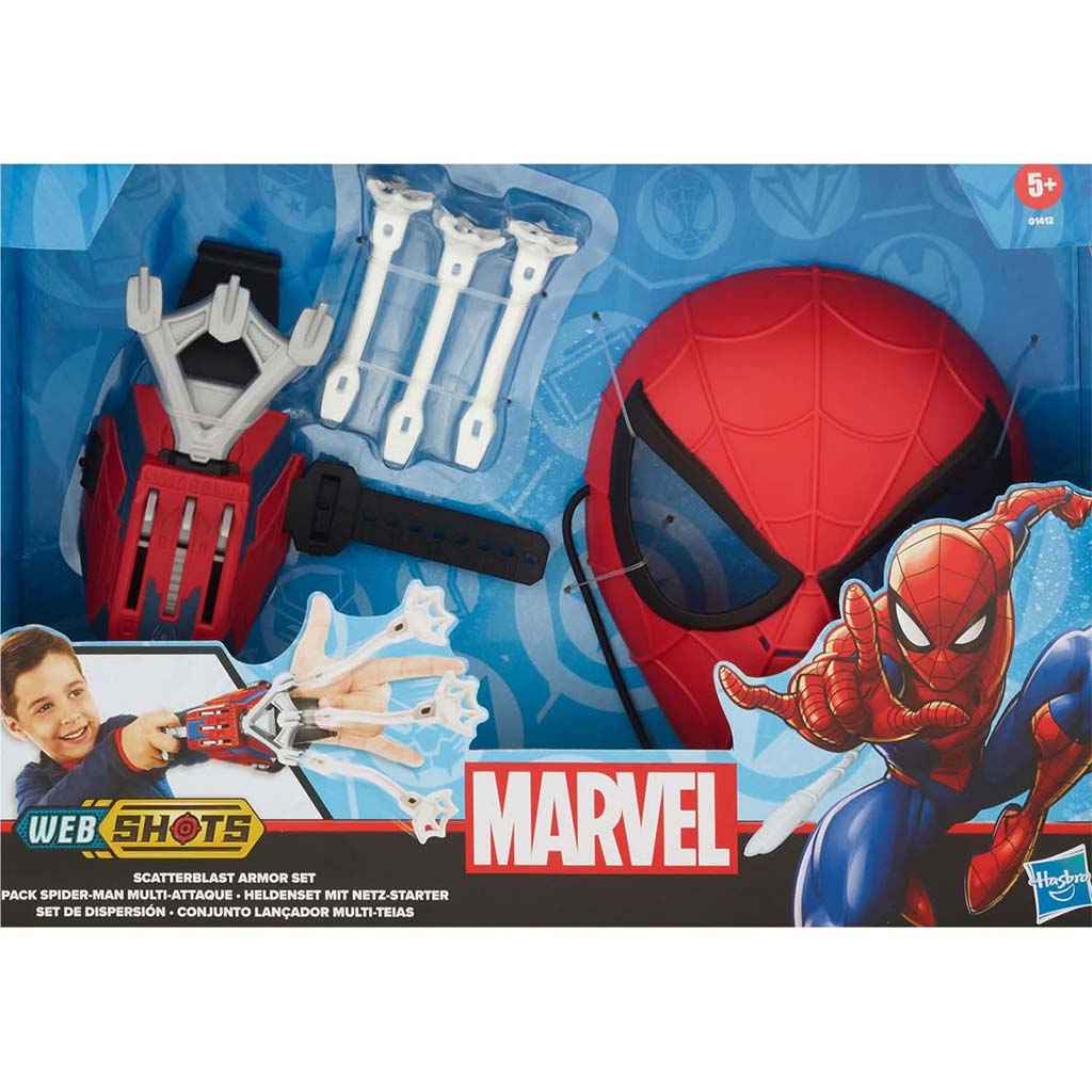 Marvel Spider-Man: Web Shots Scatterblast Armor zestaw zabawek - Hasbro zdjęcie 1