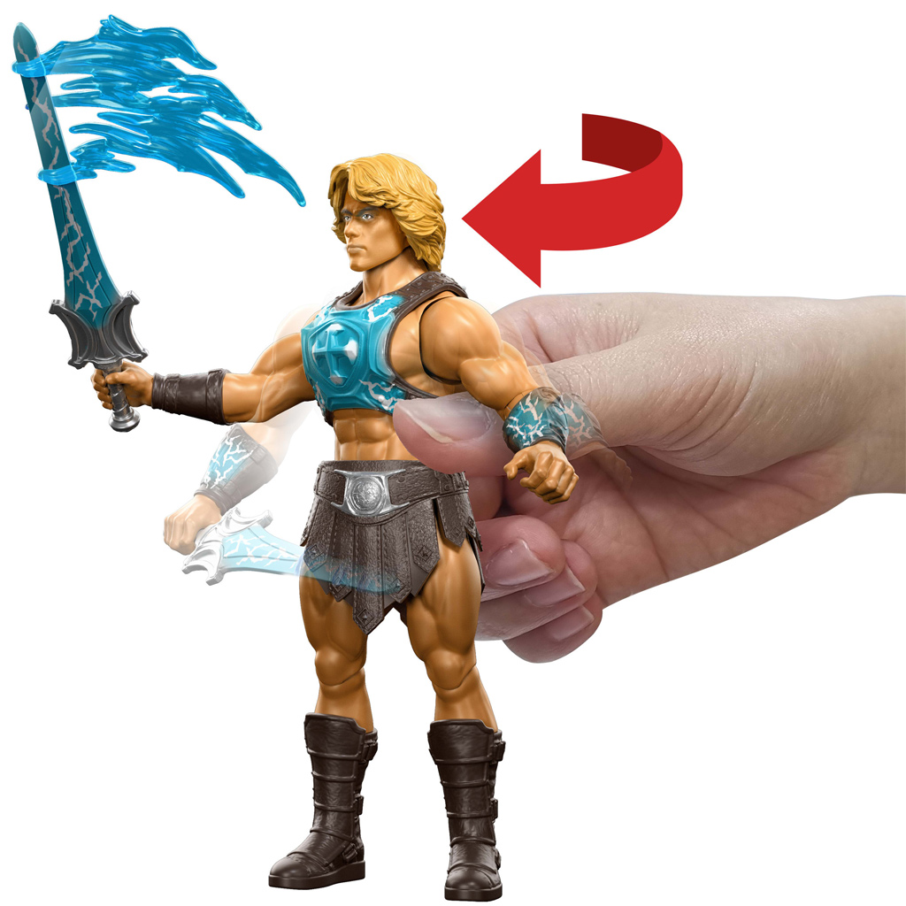 Masters of the Universe: Obrońcy wszechświata figurka akcji He-Man z mieczem Power Sword 14cm - Mattel zdjęcie 2