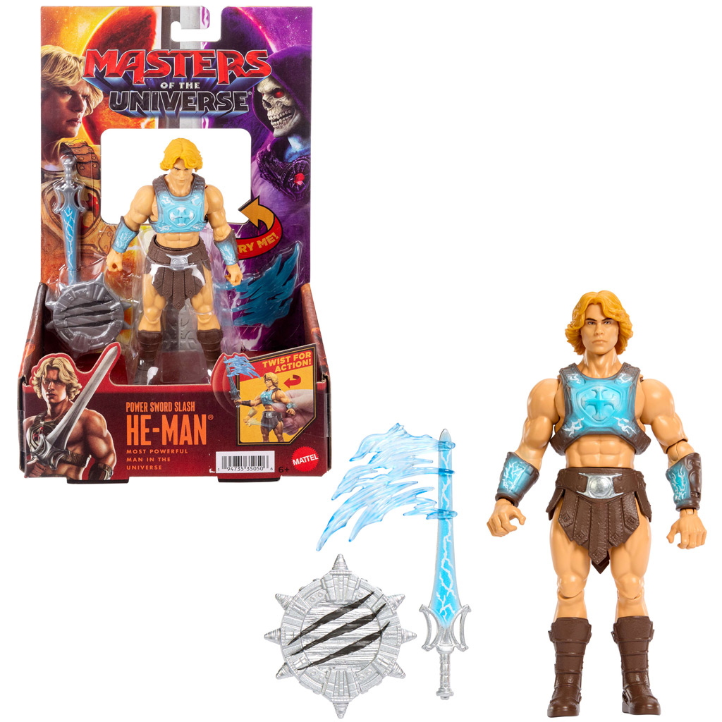 Masters of the Universe: Obrońcy wszechświata figurka akcji He-Man z mieczem Power Sword 14cm - Mattel zdjęcie 1