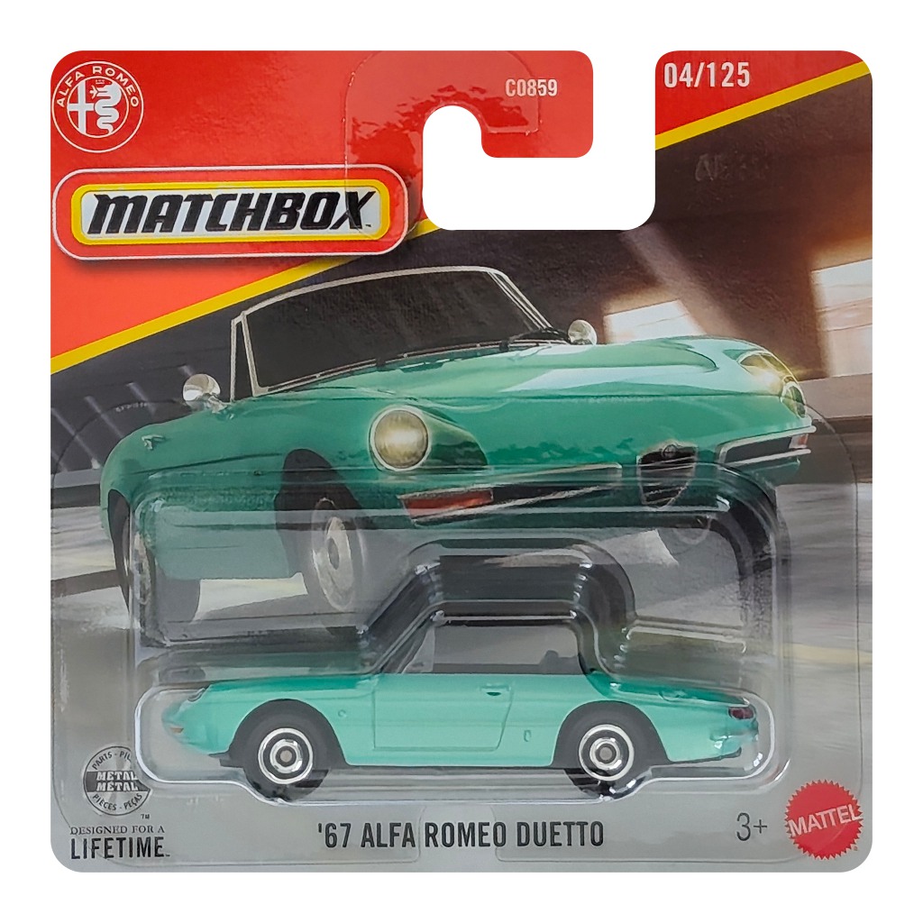 Matchbox: 1967 Alfa Romeo Duetto samochód 1/64 - Mattel zdjęcie 1