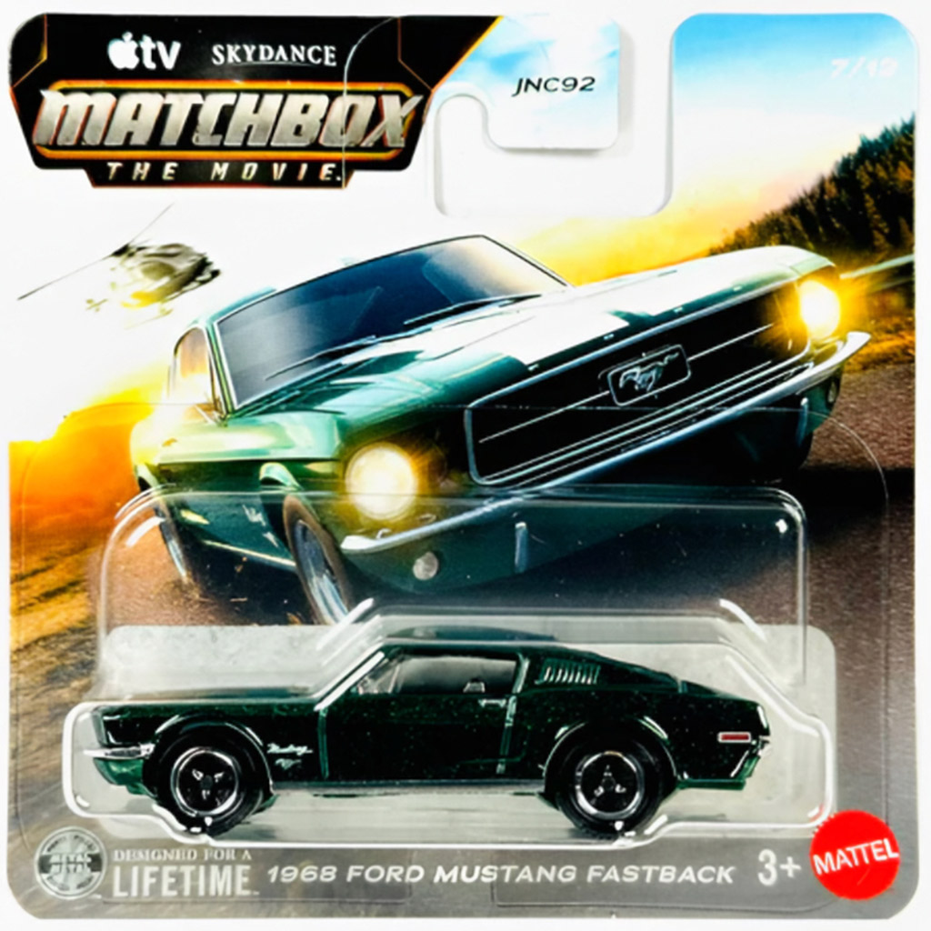 Matchbox A Film: 1968 Ford Mustang Fastback samochód 1/64 - Mattel zdjęcie 1