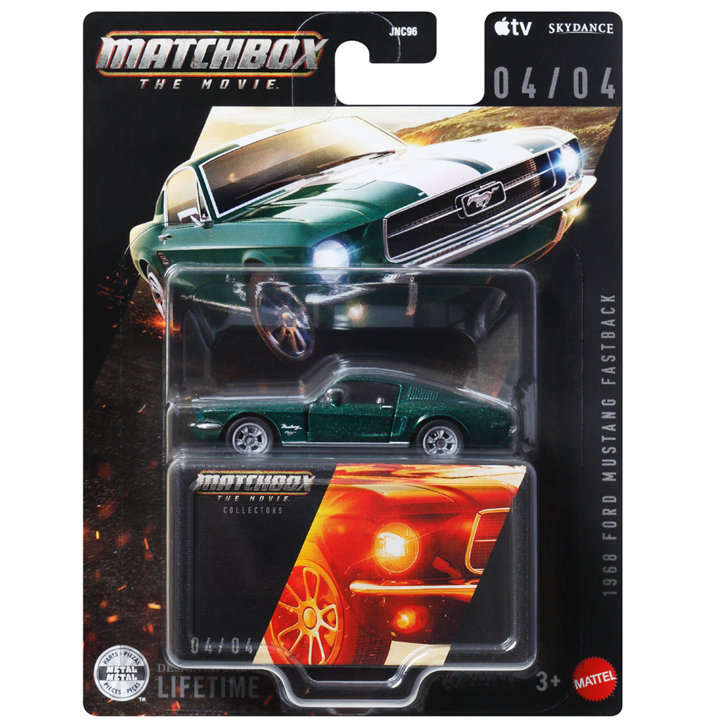 Matchbox A Film: 1968 Ford Mustang samochód kolekcjonerski 1/64 - Mattel zdjęcie 1