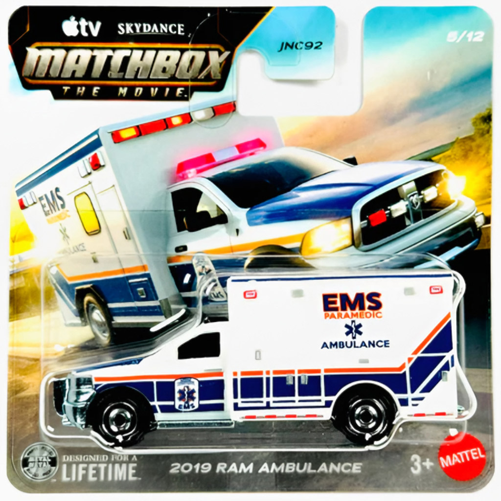 Matchbox A Film: 2019 RAM Karetka mały samochód 1/64 - Mattel zdjęcie 1